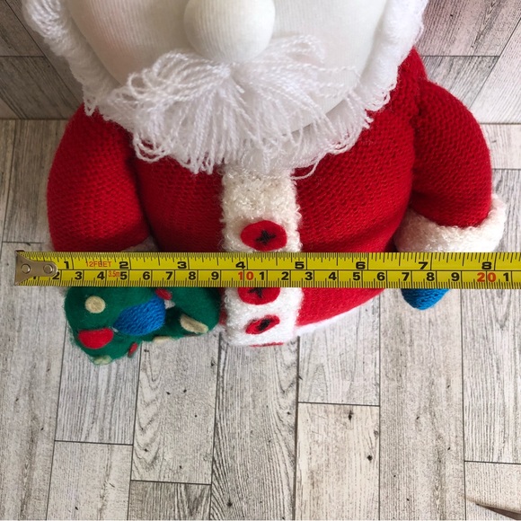 Home Trends Decorations Holiday Sweater Knit Weighed Santa 12'' - Picture 11 of 11
